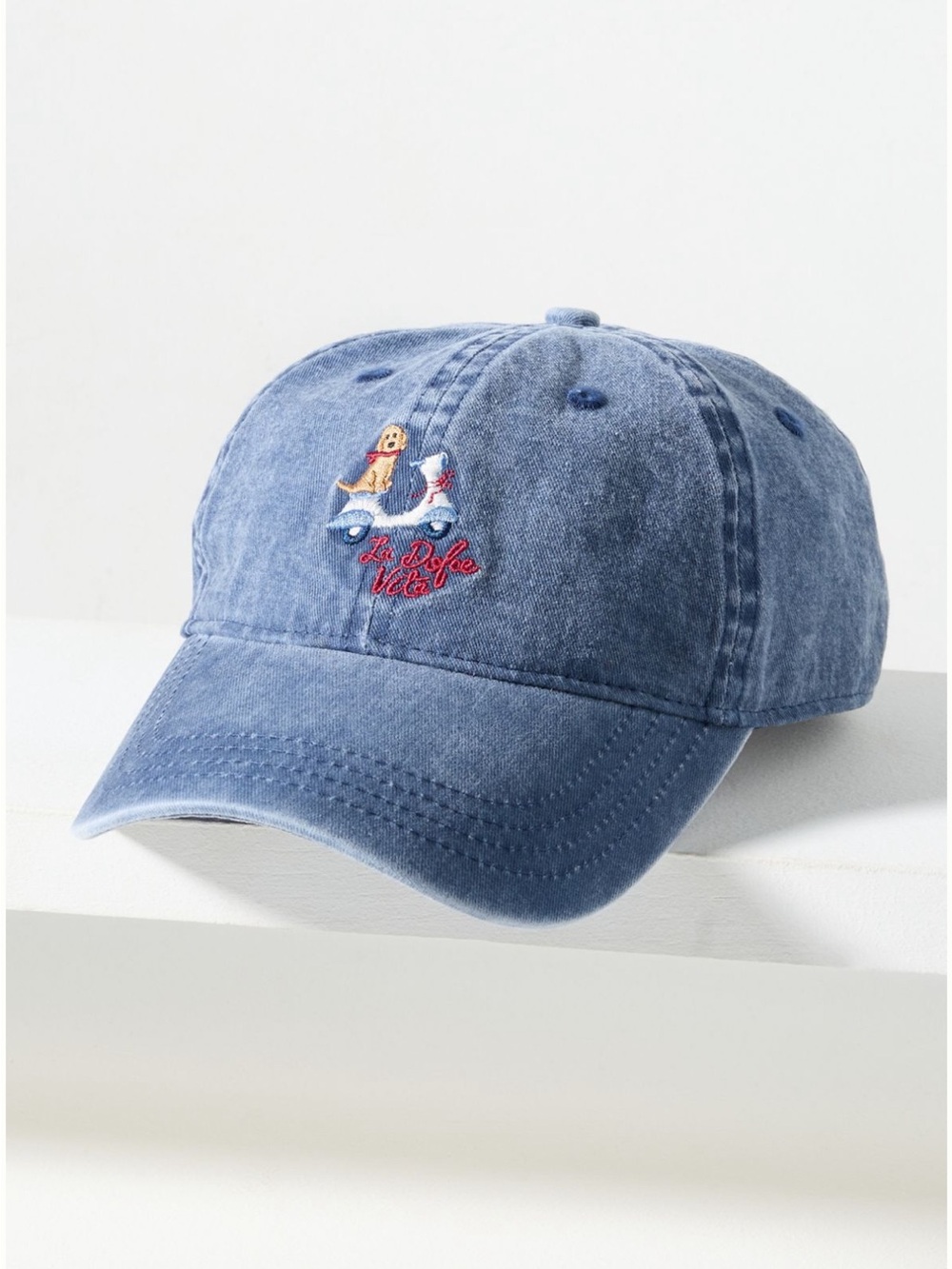 Anthropologie Frasier Stirling La Dolce Vita dog baseball cap